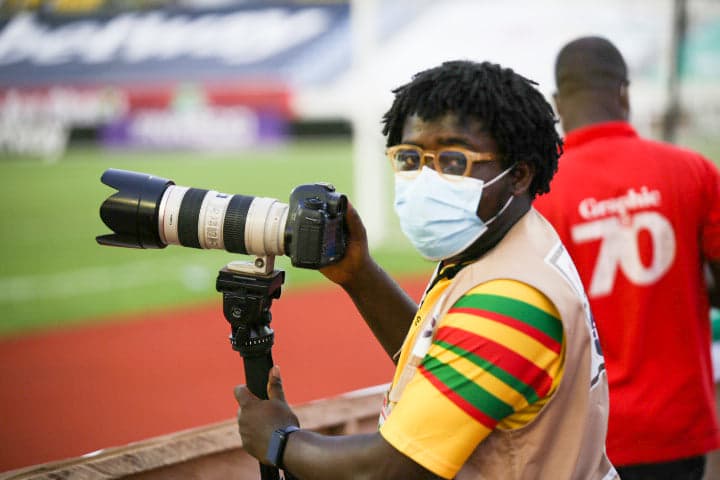 on the touchline on a black stars game for citi sports